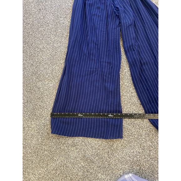 Flying Tomato Jumpsuit Womens Small Blue Nautical Lightweight Wide Leg Anthro - Picture 8 of 12